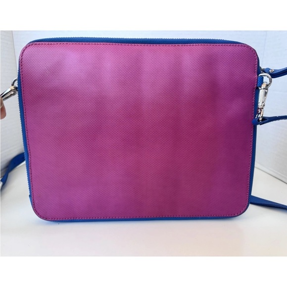 Tumi Prism Tech iPad Mini Tablet Crossbody Bag Color Block Blue Purple Pink - Picture 4 of 14